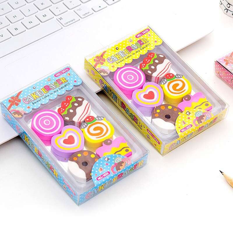 

6pcs Random 1 Box Eraser, Multicolor