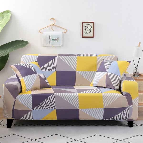

Geometric Pattern Sofa Cover Without Cushion, Multicolor