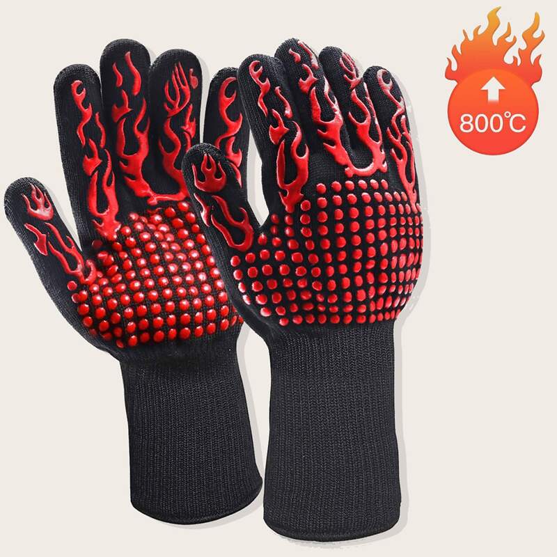 

1pc High Temperature Resistant Glove, Red