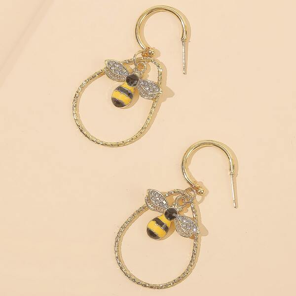 

Серьги-подвески в форме пчел, Золотистый