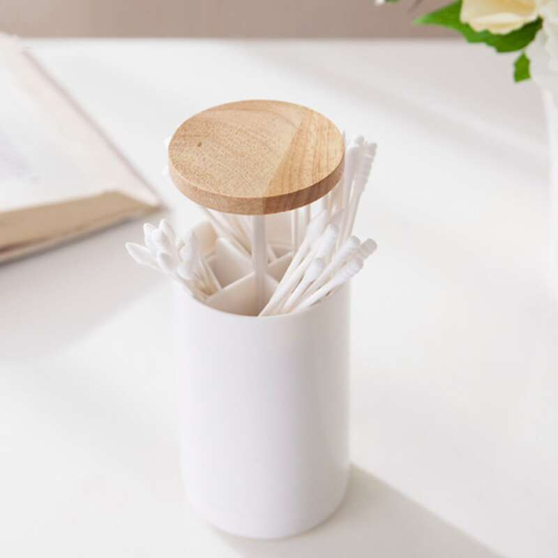 

1pc Cotton Swab Storage Box, White
