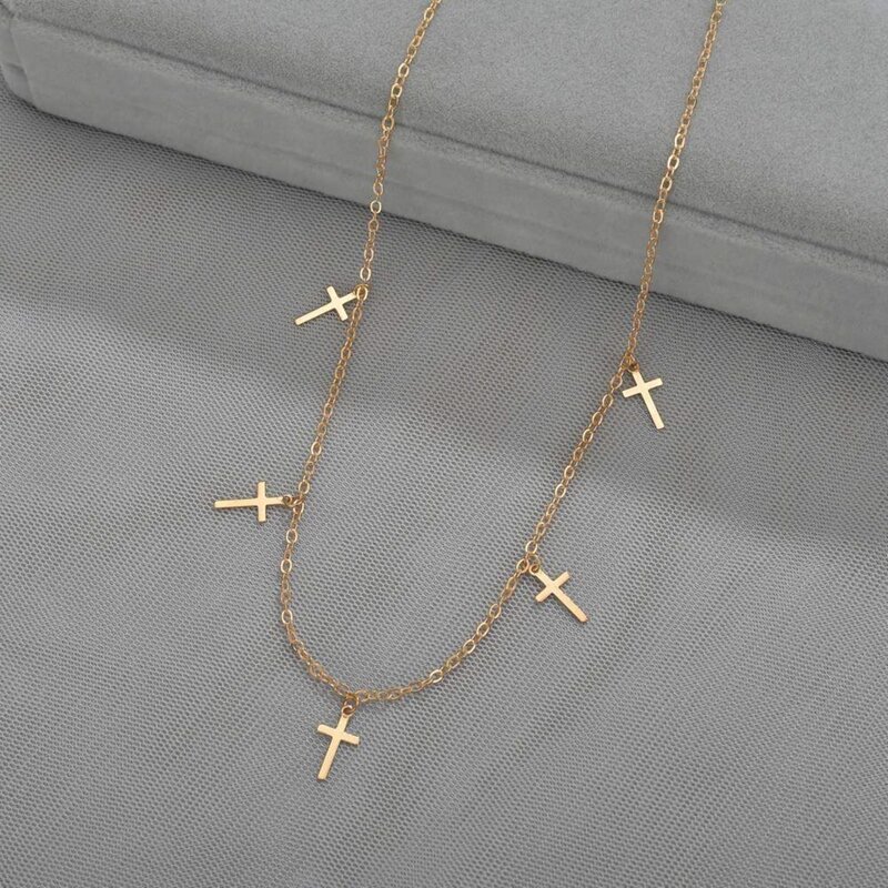 

Cross Tassel Necklace, Gold