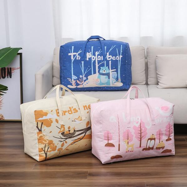 

1pc Cartoon Graphic Storage Bag, Multicolor