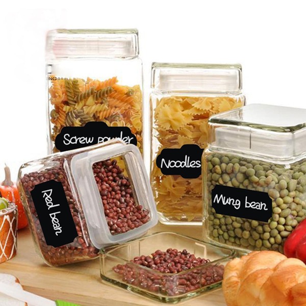 

72pcs Kitchen Label Sticker, Black
