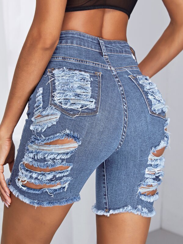 ripped skinny shorts