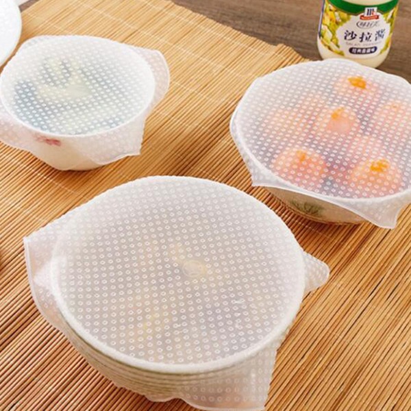 

3pcs Silicone Food Wrap, White