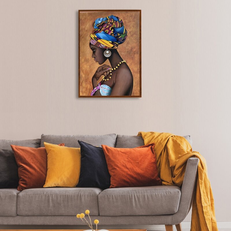 

Woman Print Wall Painting Without Frame, Multicolor