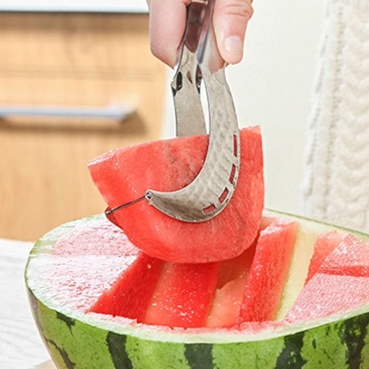 

Stainless Steel Watermelon Cutter, Silver