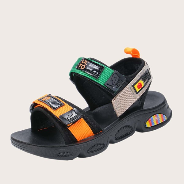 

Boys Colorblock Ankle Strap Sandals, Orange