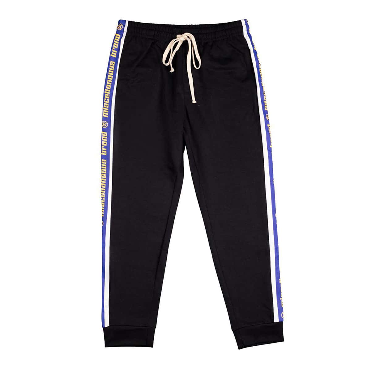

Guys Letter Graphic Drawstring Waist Sweatpants, Black