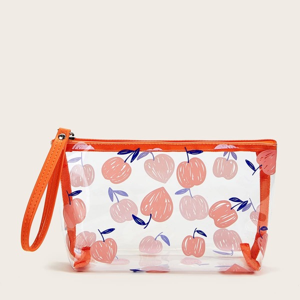 

1pc Cartoon Graphic Clear Makeup Bag, Multicolor