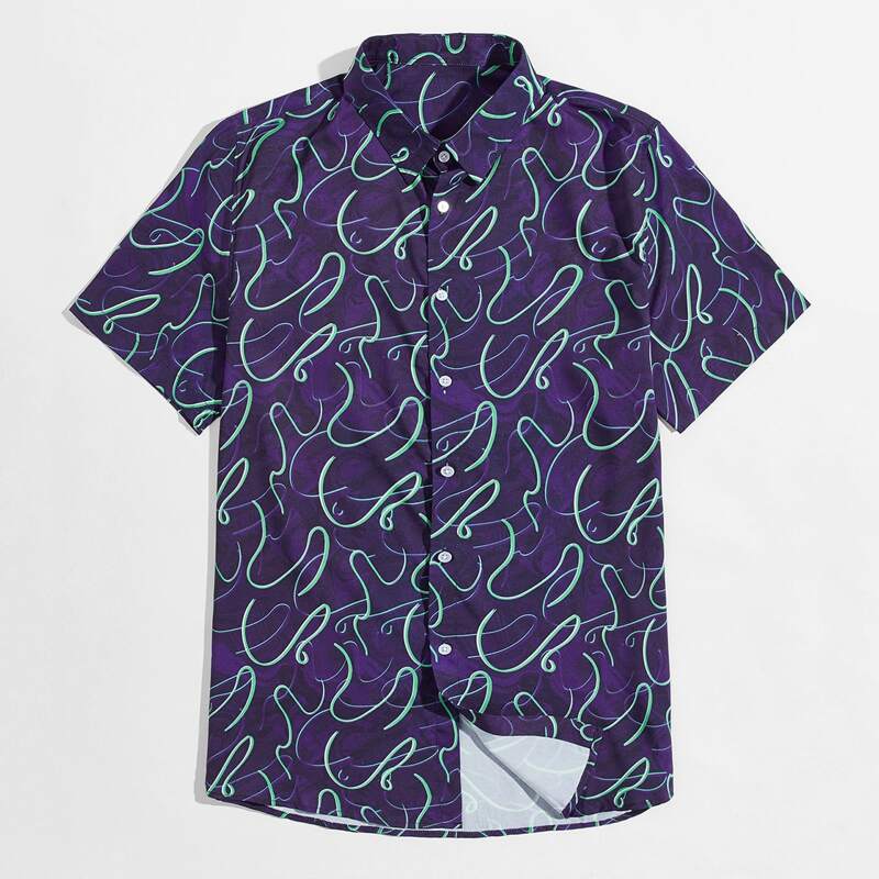 

Guys Allover Print Shirt, Multicolor