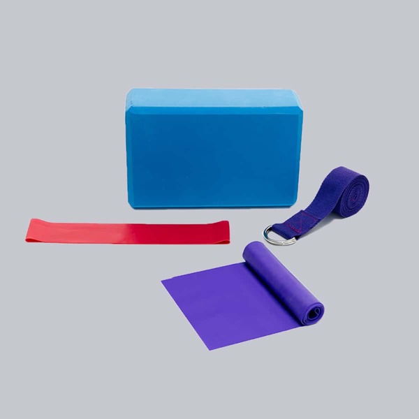 

4pcs Set Yoga Resistance Belt & Yoga Brick, Multicolor
