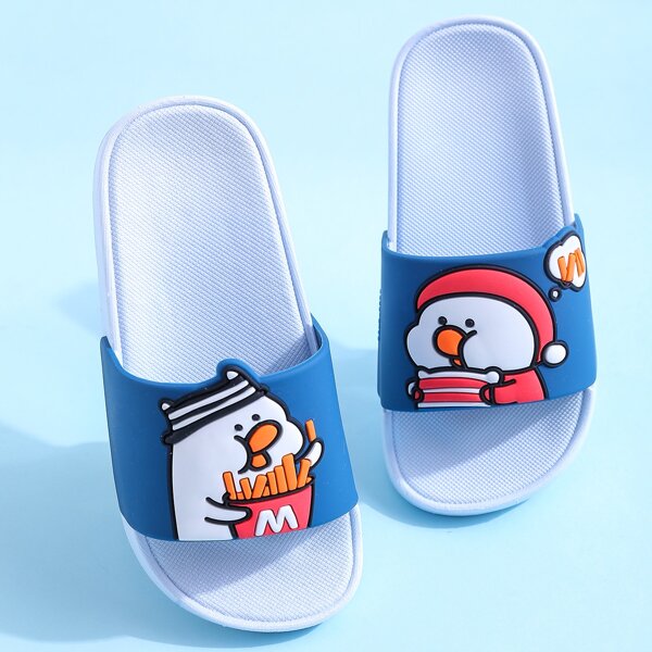 

Душевые шлепанцы с мультяшным принтом для девочек, Синий