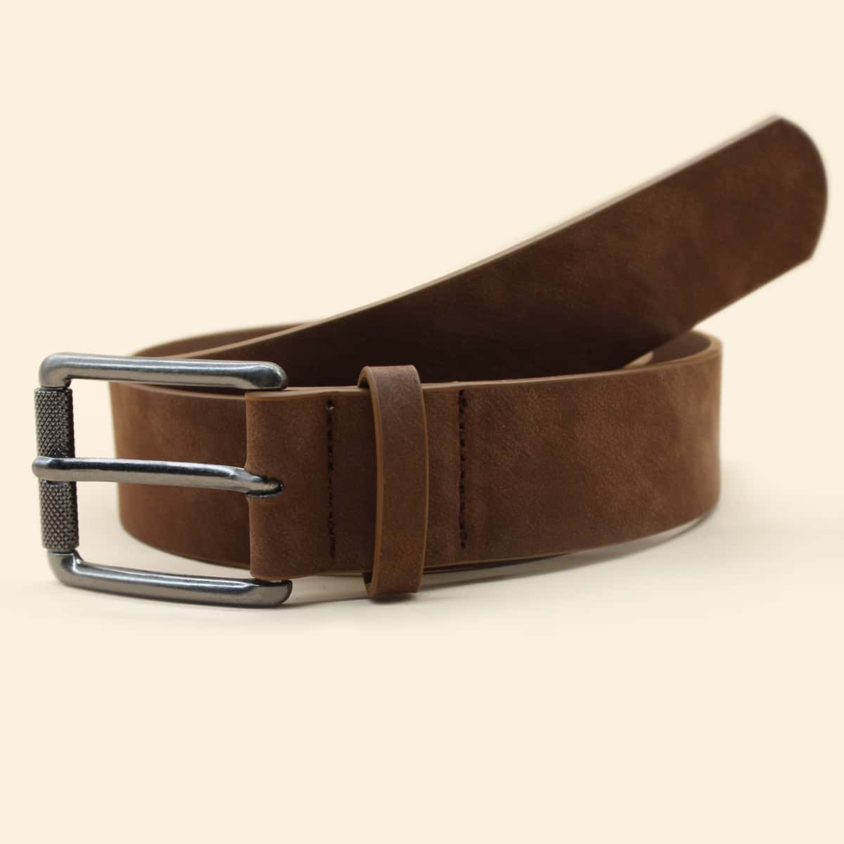 

Guys Simple Buckle Belt, Coffee
