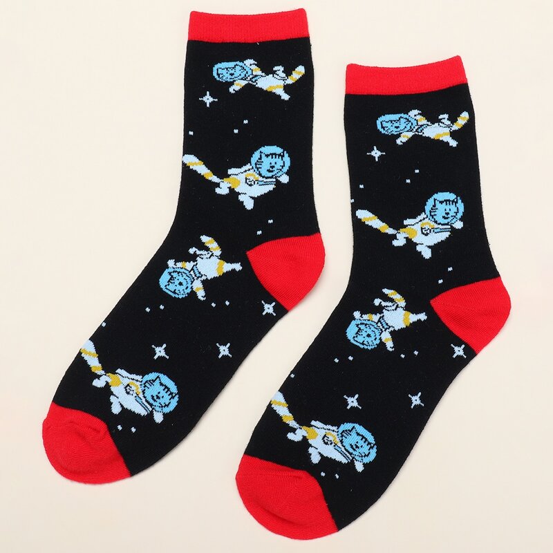 

Guys Cartoon Animal Pattern Socks, Multicolor