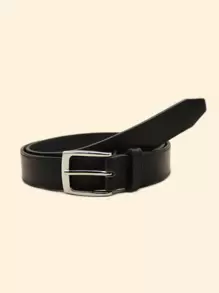Men Simple Buckle Belt - Black - View 1