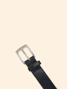 Men Simple Buckle Belt - Black - View 3