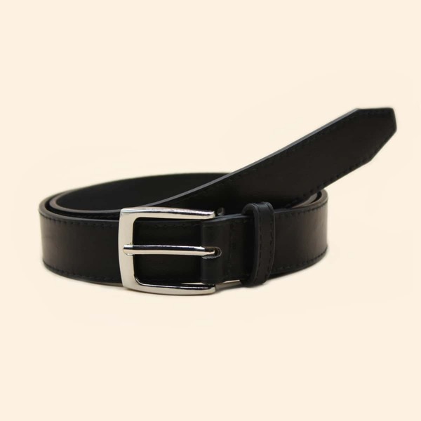 

Men Simple Buckle Belt, Black