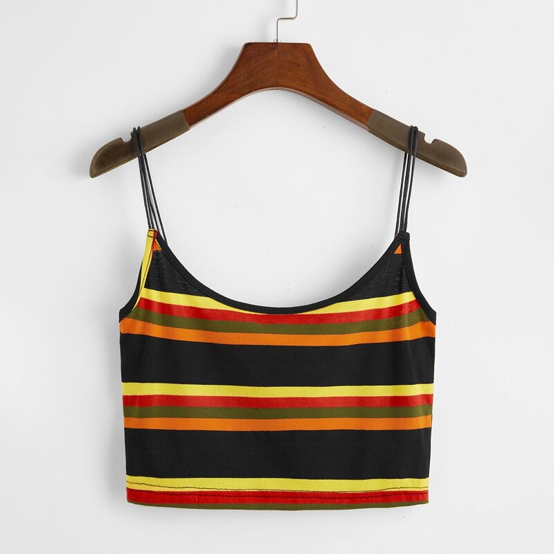 

Striped Crop Cami, Multicolor