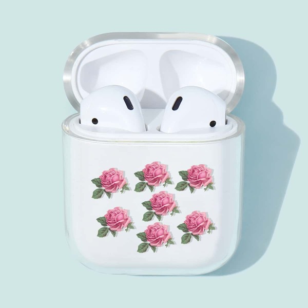 

Чехол для AirPods с цветочным принтом 1шт, Розовые
