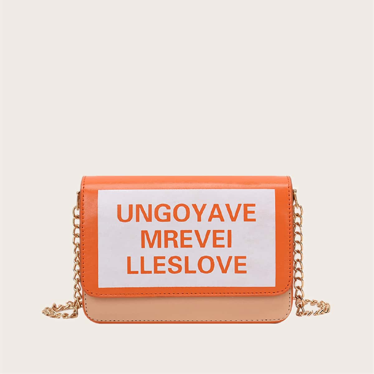 

Slogan Graphic Crossbody Bag, Multicolor