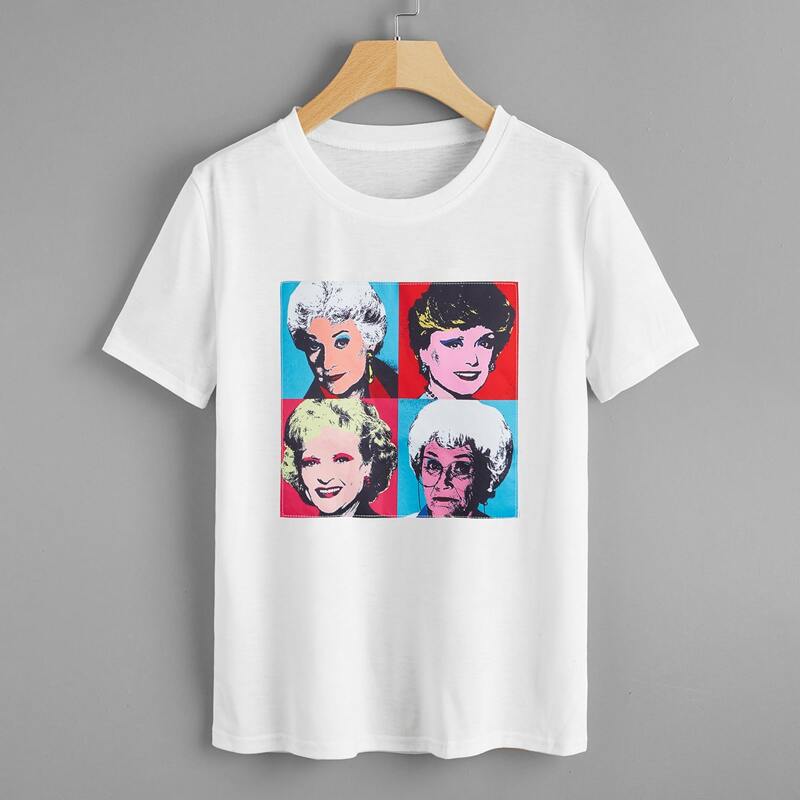 

Figure Graphic Tee, White