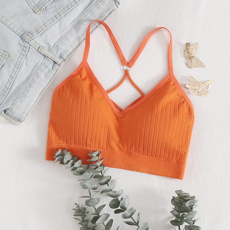 

Criss Cross Bralette, Orange