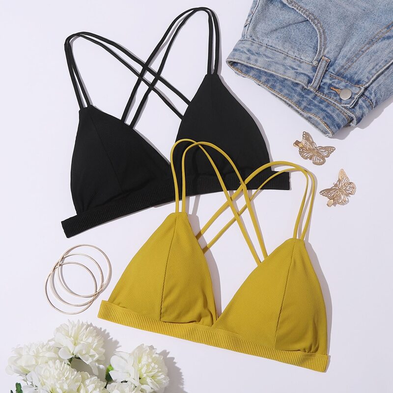 

2pack Triangle Bra Set, Multicolor