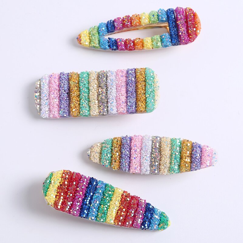 

4pcs Sequin Decor Hair Clip, Multicolor