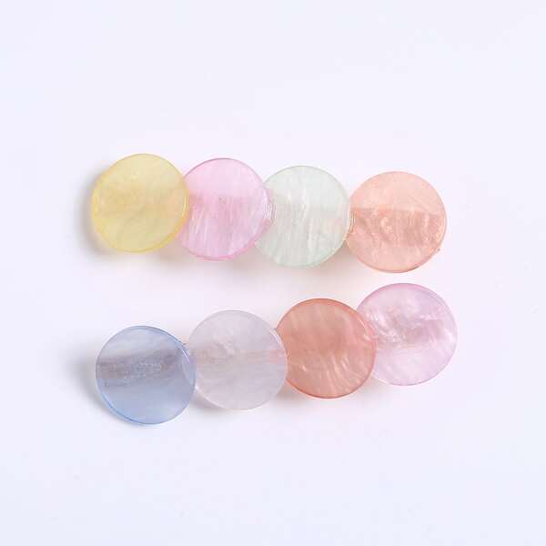 

2pcs Round Decor Hair Clip, Multicolor