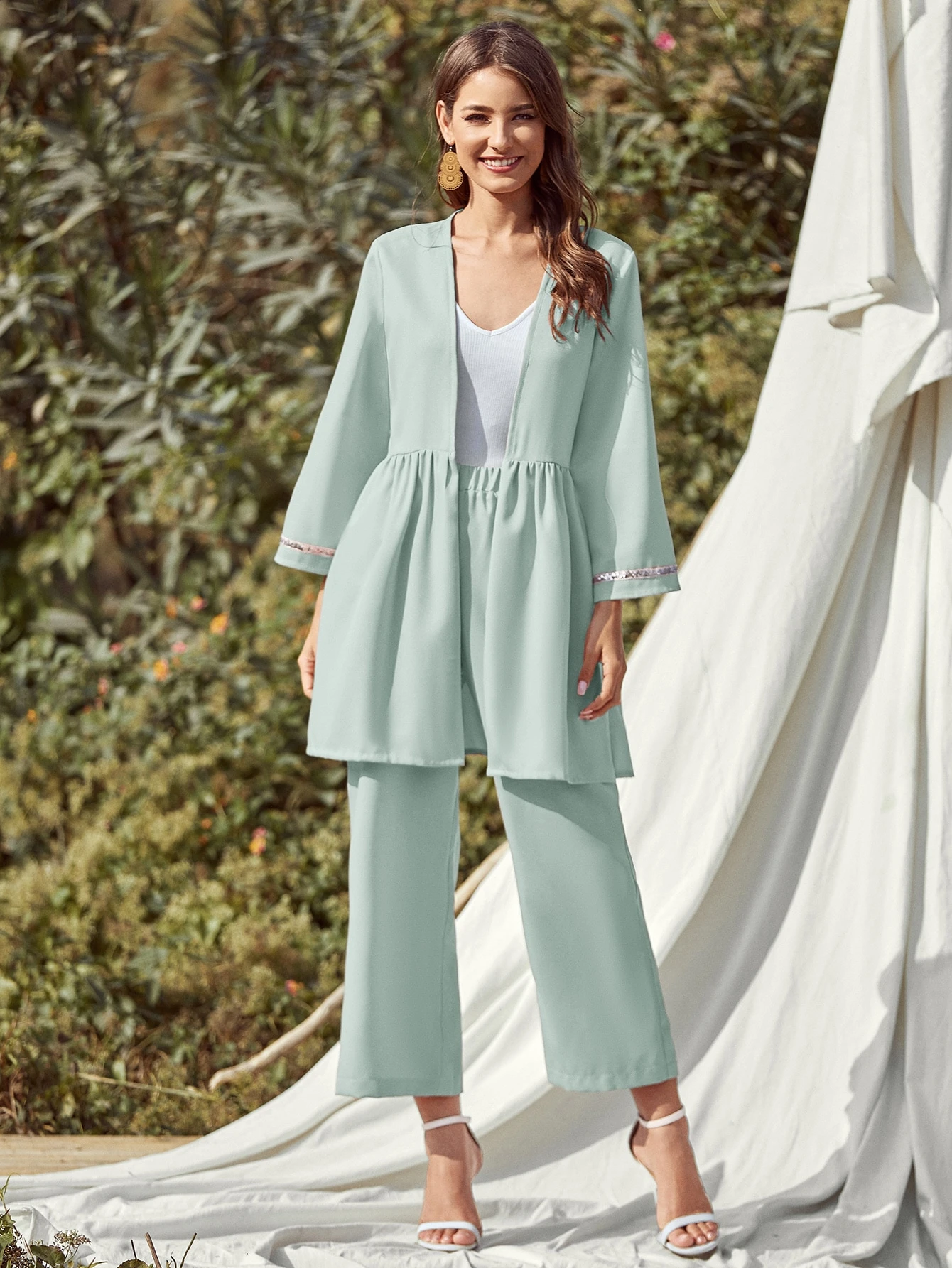 ensemble pantalon ample femme