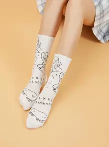 Cartoon Graphic Socks
