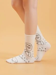 Cartoon Graphic Socks