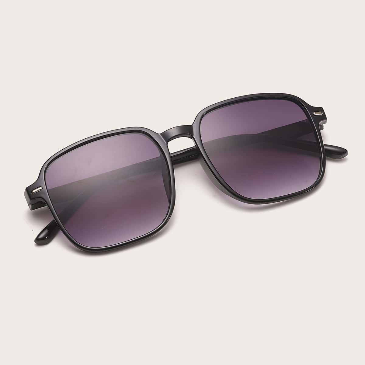 

Guys Square Frame Sunglasses, Black