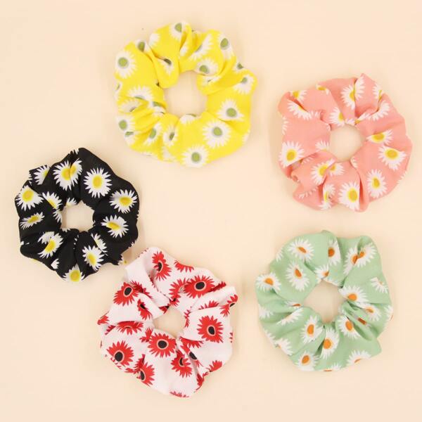 

Цветочная резинка для волос 5шт, Многоцветный
