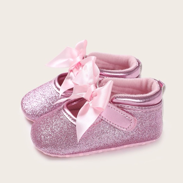 

Baby Girl Allover Glitter Decor Flats, Pink