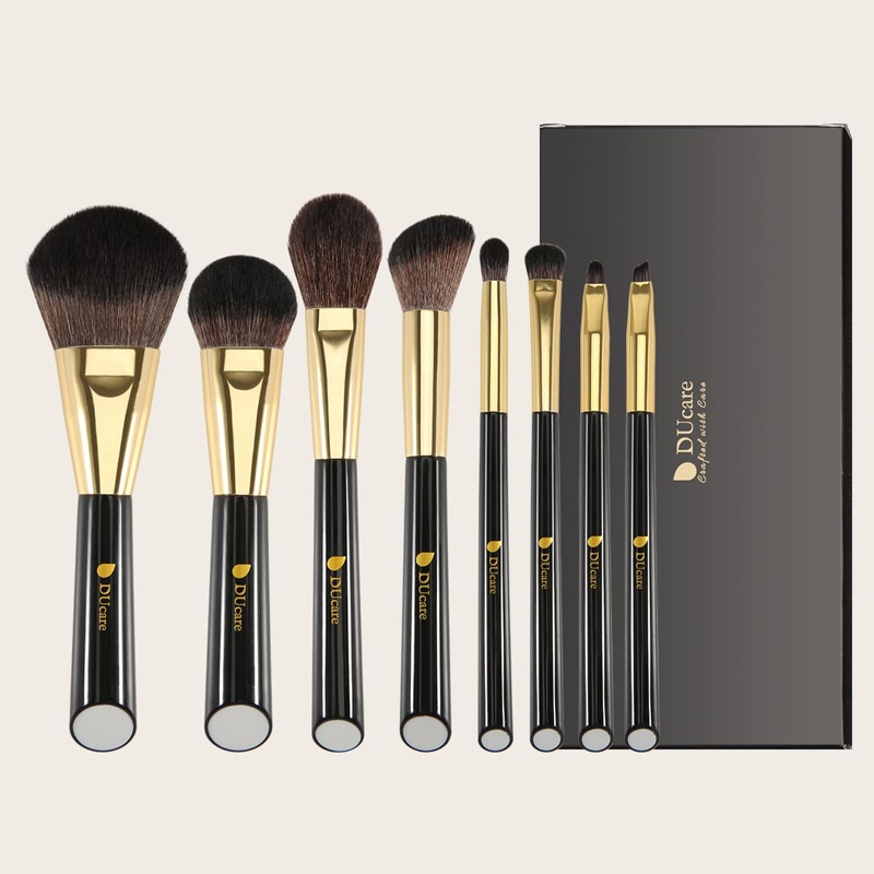 

8pcs Soft Makeup Brush Set, Black