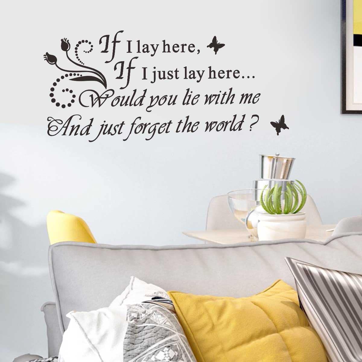 

Slogan Graphic Wall Sticker, Black