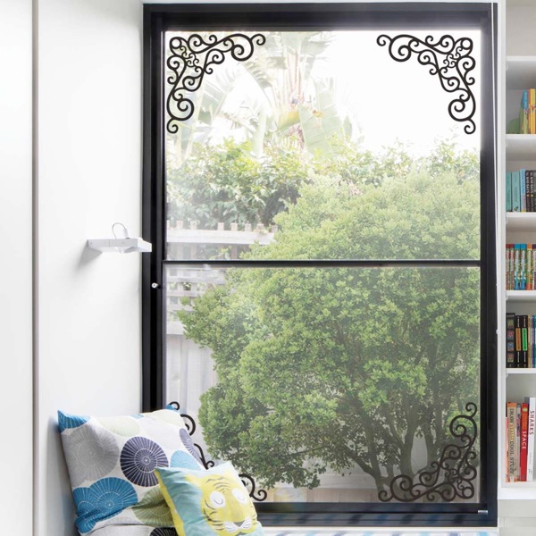 

1pc Vintage Window Sticker, Black