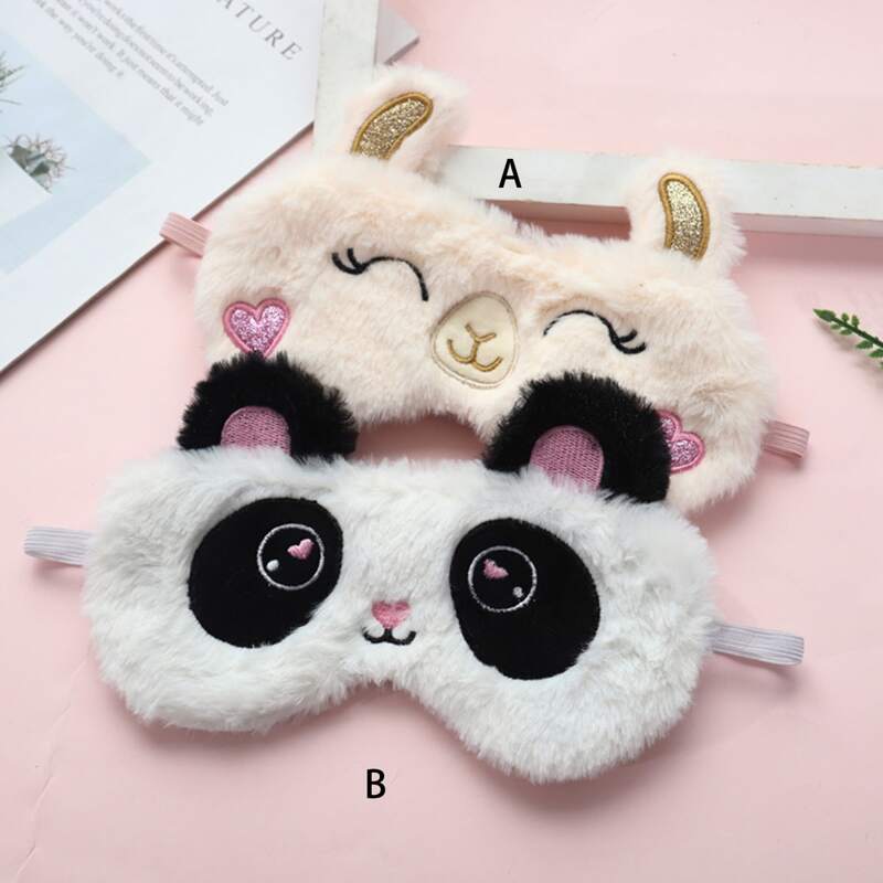 

1pc Cartoon Plush Eye Cover, Multicolor