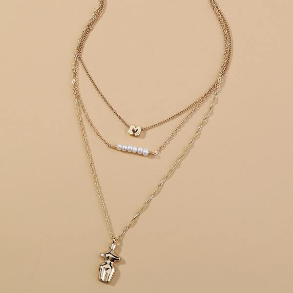 

Многослойное ожерелье, Золотистый