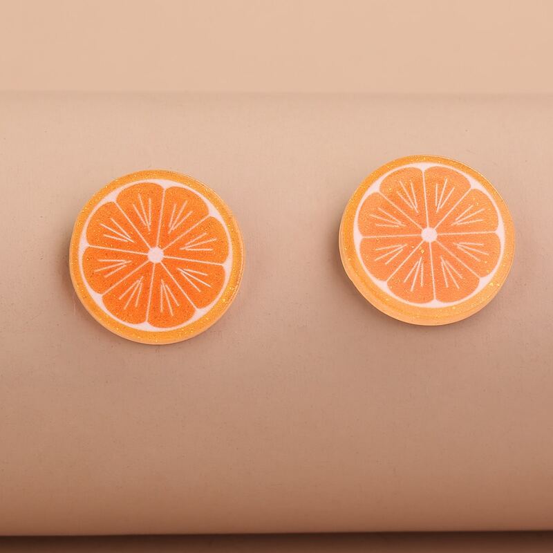 

Lemon Shaped Stud Earrings, Orange