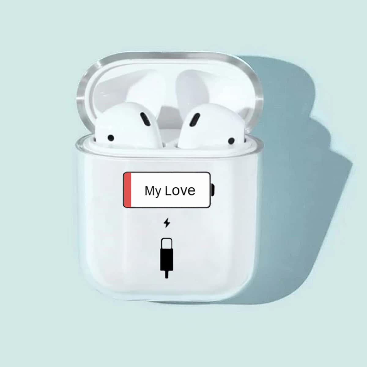 

Power Print AirPods Case, Clear
