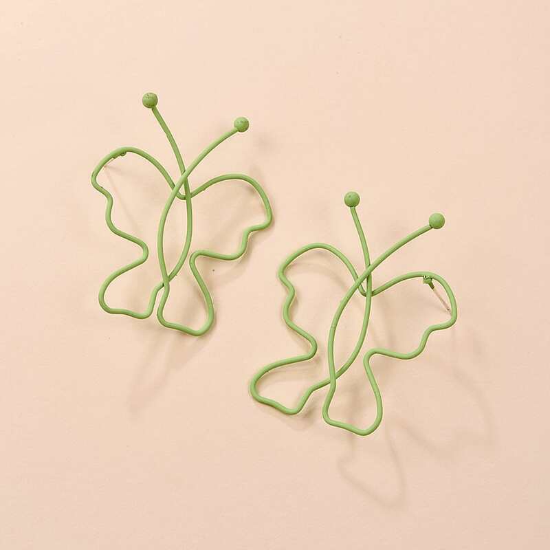 

Butterfly Shaped Stud Earrings, Green