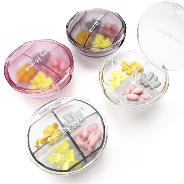 

1pc Portable Pill Storage Box, Multicolor