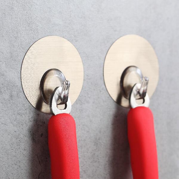 

6pcs Round Wall Hook, Dark grey