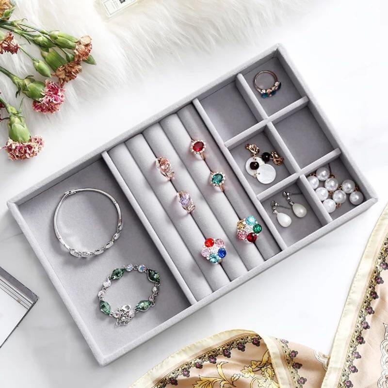 

Solid Jewelry Storage Box, Grey