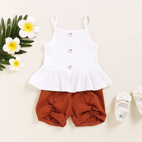 

Toddler Girls Ribbed Cami Top & Shorts, Multicolor