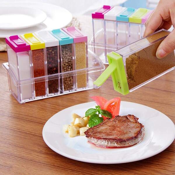 

6pcs Clear Spice Jar